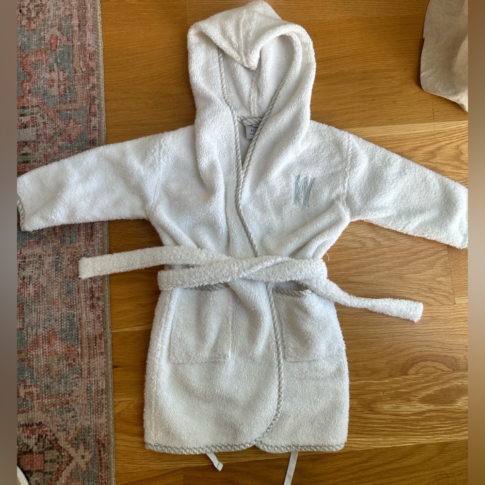 Weezie toddler robe - monogrammed W
